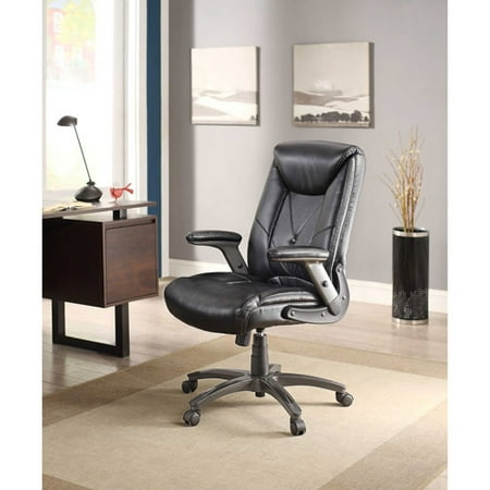 Whalen Chelsen Button Leather Managers Chair, Black