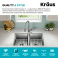 thumbnail image 5 of KRAUS Fairlane 33” Undermount Double Bowl 18-Gauge Stainless Steel Kitchen Sink, 5 of 8