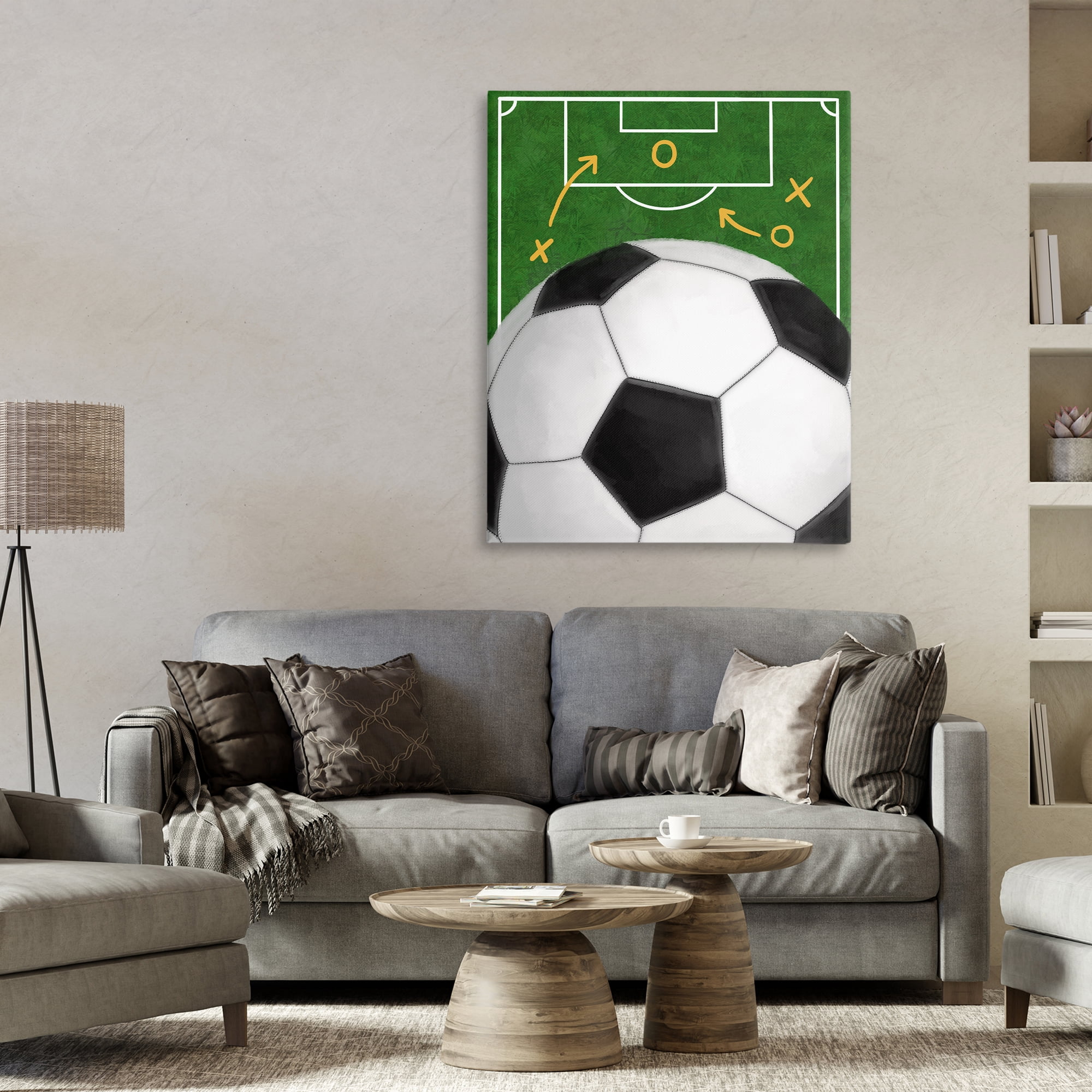 Stupell Industries Soccer Field & Ball Canvas Wall Art, design by Jennifer Stith
