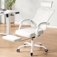 thumbnail image 5 of BISHE Ergonomic Office Chair with Footrest & Adjustable Headrest, Reclining Computer Chair with Customizable Lumbar Support, Breathable Mesh Back & Seat, 360° Swivel Wheels, Beige, 5 of 8