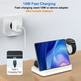 thumbnail image 5 of Wireless Charger Station For Samsung Z Fold 5, 4 in 1 Foldable Fast Charging Stand Dock for Galaxy Z Fold 4/3, Z Flip 5/4/3, S24/S23/S22, Note20/10 Ultra, Watch 6/5/Pro/4/3, Earbuds 2/2 Pro/Live, 5 of 14