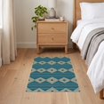 thumbnail image 3 of ODIKA 2'x3' Ultra-Soft Accent Mat, Geometric Stripe Abstract Block Bands Vertical Ombre Striped Boho Refined None Washable, Bare feet friendly, Easy Care Indoor rug for Bedside, Footrest, 3 of 7