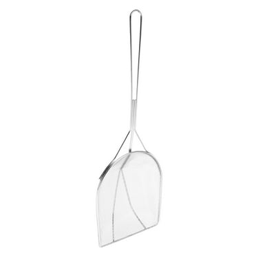 FRCOLOR Stainless Steel Oil Strainer For Deep Fryer Skimmer Spoon With Fine Mesh For Cooking Stainless Steel Skimmer Spatula Fine Mesh Skimmer Spoon Oil Residue Scoop Kitchen Utensil