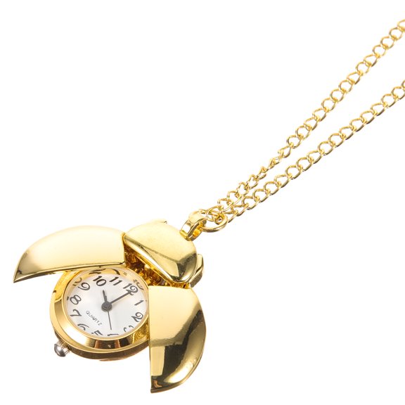 Niceauty Vintage Style Necklace Watch Beetle Pocket Watch Necklace Golden 1Pcs for Women