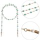 thumbnail image 4 of ZHAOCHENG (azul)Cadenas para gafas, Cordón para gafas, Cordón para gafas, Elegante soporte para gafas, Correa para gafas de sol con cuentas de cristal metálicas, Cordón de retención de máscara para ga, 4 of 5