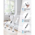 thumbnail image 2 of Electric Spin Scrubber Cordless Power Cleaning Brush Extension Handle for Bathroom Bathtub Floor Tile, 2 of 9