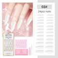 thumbnail image 2 of ibcccndc Press-on Kit de uñas postizas Color brillante Forma de gota de agua Herramientas de puntas ibcccndc Blanco, 2 of 7