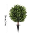 thumbnail image 3 of Cadancy Artificial Cedar Tree Topiary Ball Planter Fake Outdoor Bush Potted Greenery Faux Shrub Uv Resistant Front Door Porch Plants Home Garden Yard Patio Farmhouse Decor, 3 of 6