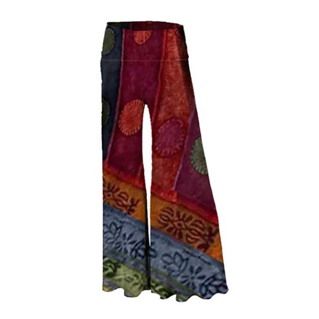 Nouveau Pantalon Imprimé Ethnique pour Femmes Pantalon Large Large Large