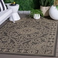 thumbnail image 2 of SAFAVIEH Courtyard Henrietta Medallion Indoor/Outdoor Area Rug, Anthracite/Beige, 8' x 11', 2 of 12