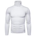 thumbnail image 4 of Winter Knitwear For Men Long Sleeve Turtleneck Slim Fit Pullover Sweater, 4 of 10