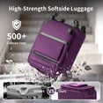 thumbnail image 4 of Ktaxon 20" Carry-on Luggage Softside Suitcases Oragnizer Bag with 360° Spinner Wheels Lightweight Travel Suitcase, Purple, 4 of 15