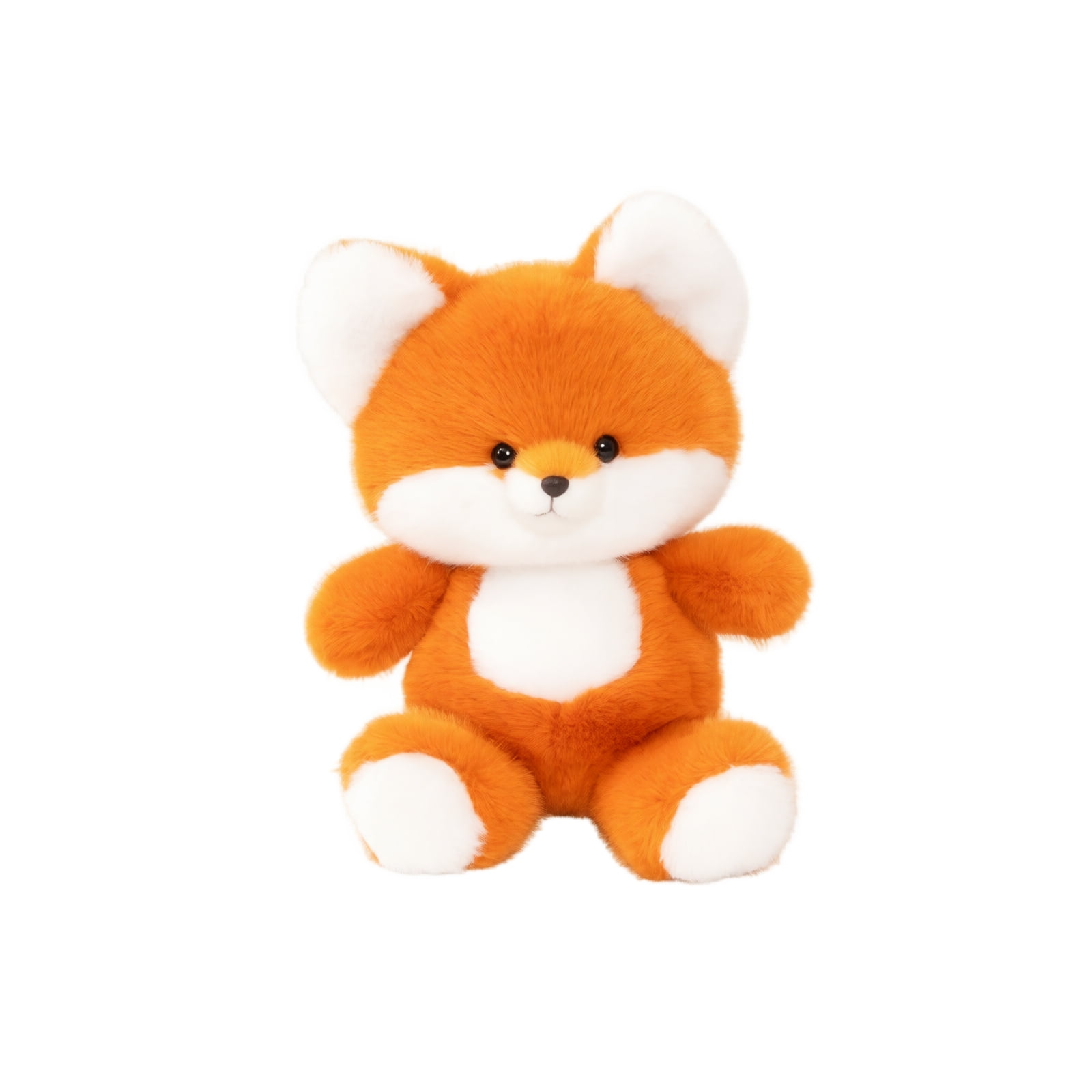 Plush Fox Stuffed Animal, Soft Fluffy Cute Fox Plush Toy, 9.8 inch Single Pack Adorable Sitting Fox Plush Doll, For Kids Toddlers Boys Girls Birthday Gift Bedtime Companion Home Nursery Room Decor