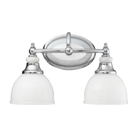Bathroom Vanity 2 Light With Chrome Finished Medium Base Bulb 15 inch 200 (Best Ar 15 Sights Under 200)