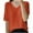 Orange, variant on Uaswgudfs Women's Cotton Solid Color V-Neck Blouse Tee – Loose-Fit Casual Short Sleeve Summer Top 2025