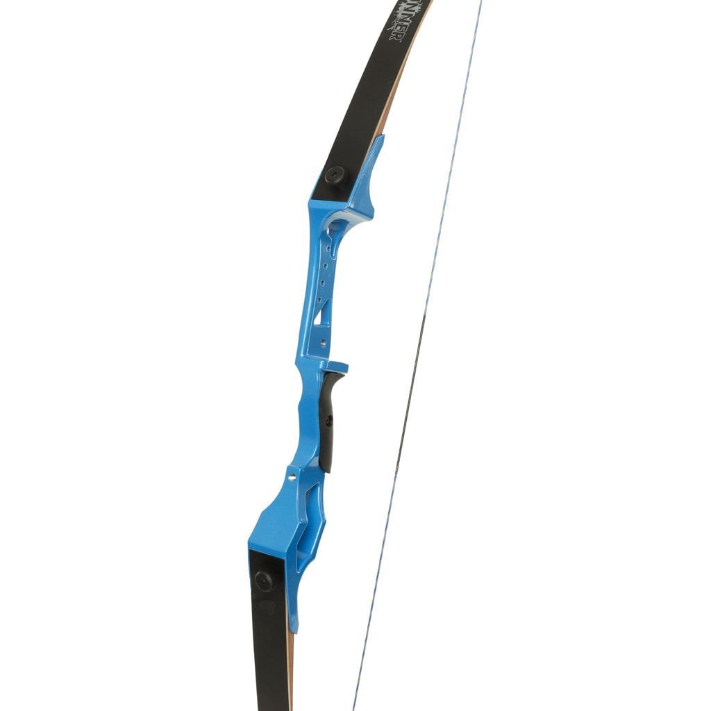 Fin Finder 81184 58 in. Bank Runner Right Hand Recurve Bow, Blue - 35 lbs