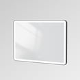 thumbnail image 4 of 55 in. W x 36 in. H Rectangular Corner-round Border Ultra-bright LED Wall-mounted Bathroom Vanity Mirror in Matte Black, 4 of 11