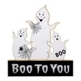 thumbnail image 2 of HUASHENG Halloween Wooden Sign Decorations Indoor Wooden Table Centerpieces Standing Wood Tray Decor For Halloween Desk Home Rustic Farmhouse Living Room, 2 of 5