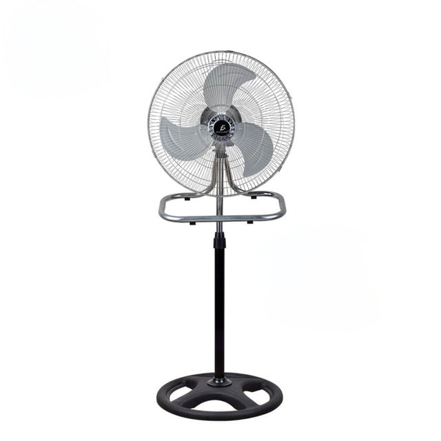 Ventilador de 18″ Pedestal Piso Pared con Aspas Aerodinámicas 3 Velocidades Metálico.