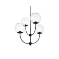thumbnail image 3 of Lennon 31.5 inch pendant in black with clear shade, 3 of 8