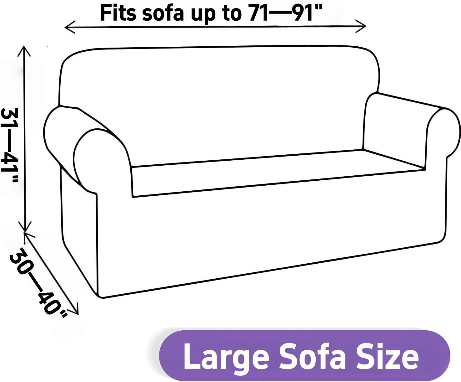 Behome Couch Cover, Premuim Water Repellent Sofa Covers, Non Slip Sofa Slipcover for Living Room Furniture Protector (3 Seater, Gray)