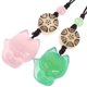 thumbnail image 2 of 2 PCS Agate Jade Pendants Pendantes de decoración de teléfonos móviles Foxes (verde, rosa), 2 of 8