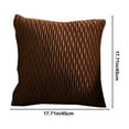 thumbnail image 3 of Zmeidao Decorative Throw Pillow Covers 18x18in, Soft Striped Velvet Decorative Throw Pillow Covers, Square Luxury Style Cushion Covers for Sofa Bedroom, 3 of 6