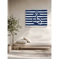 thumbnail image 5 of Navy Blue Anchor Nautical Wall Art for Living Room,Canvas Picture Wall Decor for Bathroom Bedroom,Navy Blue Striped Farmhouse Painting Artwork for Office Kitchen Hallway Dining Room Decor 24"x32", 5 of 8