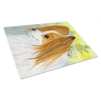 Caroline's Treasures SS1025LCB Papillon Glass Cutting Board Large, 12H x 16W, multicolor
