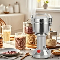 Fogcroll Grain Mill Grinder Electric Grain Mill Stainless Steel Powder Pulverizer High Speed Electric Grinder Corn Flour Pulverizer Powder Machine Spice Grinder