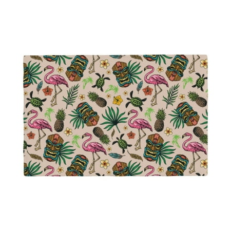

Placemats Set of 4 / 6 Tropical Mask Flamingo Placemats for Dining Table Indoor/Outdoors Heat Resistant Washable Placemats 18 x 12