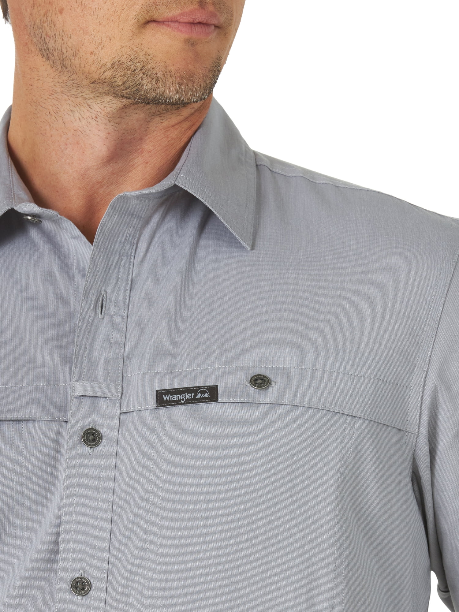 Wrangler Men's Outdoor Long Sleeve Utility Camp Shirt