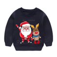 thumbnail image 6 of YunPes Merry Christmas Reindeer and Snowman Print Kids Casual Sweatshirt Crew Neck Top 18 Month Boy Sweater, 6 of 6