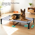 thumbnail image 2 of Elevated Dog Bed, Cooling Raised Bed, Portable&No-Slip for Outdoor or Indoor Use, Gray, Large, 51"L x 36"W x 9.3"H, 2 of 7