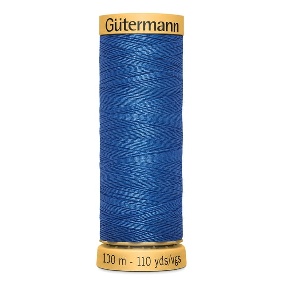 Gutermann Natural Cotton Royal Blue Thread, 110 Yd.