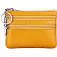 thumbnail image 1 of LAICAIW Women's Genuine Leather Coin Purse Mini Pouch Change Wallet with Keychain,Yellow, 1 of 6