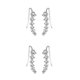thumbnail image 2 of Pendientes Sonducket Mujeres Niñas 7 Crystal Ear Cuffs Hoop Climber Stud Accesorios de Joyería Color Plateado y Dorado, 2 of 5