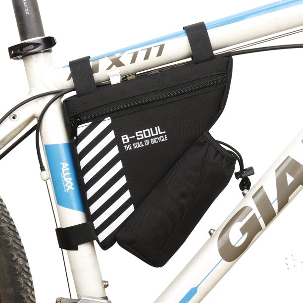 Bike Triangle Frame Bag Bicycle Front Tube Bag 1.5L Polyester Bag