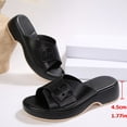 thumbnail image 4 of Lenago Oofos Sandals for Women Women's Versatile Plus-Size Metal Buckle Shoes Comfortable Summer Slippers Black 36, 4 of 9