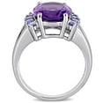 thumbnail image 4 of Miabella Women's 4-3/5 Carat T.G.W. Oval-Cut Amethyst and Tanzanite Sterling Silver Split Shank Ring, 4 of 7