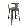 thumbnail image 4 of Coaster Geneva Metal Bar Stool with Wooden Seat in Black, 4 of 7