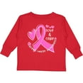 thumbnail image 3 of Inktastic Love, Care, Cure Breast Cancer Awareness Pink Ribbon Boys or Girls Long Sleeve Toddler T-Shirt, 3 of 5