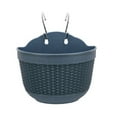 thumbnail image 1 of YOPTOP Wall Hanging Planters Railing Hanging Planters Plastic Plants Pot Wall Mounted Hanging Basket Fence Flower Pots Plants Container with Hooks 1pc,blue,M, 1 of 9