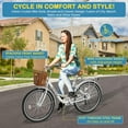 thumbnail image 5 of FICISOG 7 Speed Womens Bike with Rattan Basket & Lock, 24/26 inch Beach Cruiser Bike for Women, Womens Commuter Bicycle Lightweight City Bikes for Adults Ladies, 5 of 8