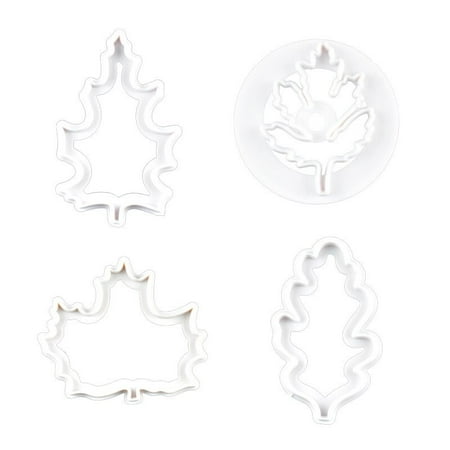 

4Pcs Leaf Baking Cookie Run Maple Leaf Cookie Molds Biscuits Cutters Baking Molds Kitchen Accessorie