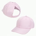 thumbnail image 3 of KPOPLK Girls Glitter Baseball Cap Kids Adjustable Ponytail Hat Toddler Summer Mesh Trucker Hats(2-8 Years,Pink), 3 of 6