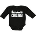 thumbnail image 3 of Inktastic Chicago Skyline Grunge Boys or Girls Long Sleeve Baby Bodysuit, 3 of 5