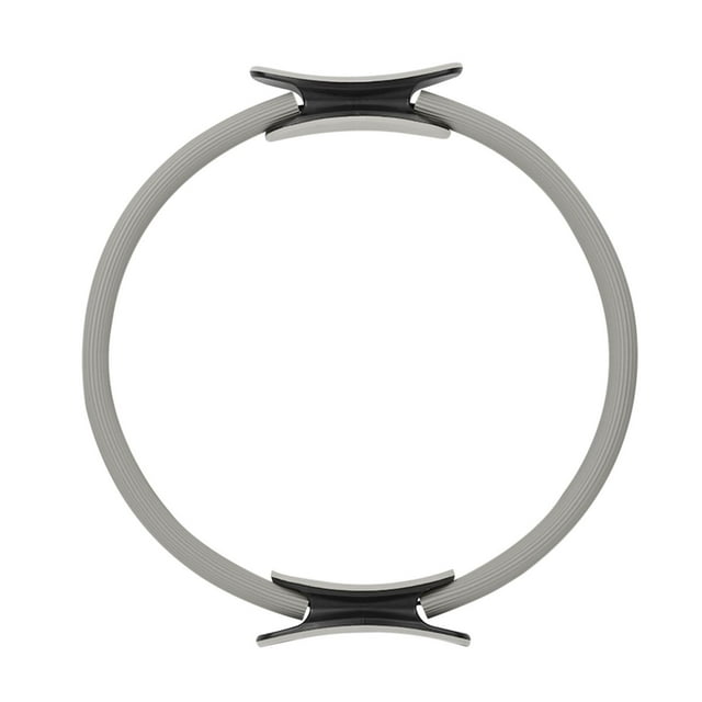 Aro de fitness mágico de 38 cm para tonificar la cara interna y externa de los muslos, pilates y entrenamiento de core para yoga (gris)