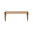 thumbnail image 3 of Linon Patty Rubberwood 2 Tone Bench Handwoven Rope Seat 18" High in Brown Stain, 3 of 11