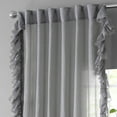 thumbnail image 4 of Nickel Faux Linen Ruffle Sheer Curtain (1 Panel), Nickel, 50W X 96L, 4 of 6